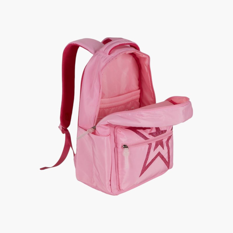 PAUSE Pink Star Printed Backpack for Girls - Image 2